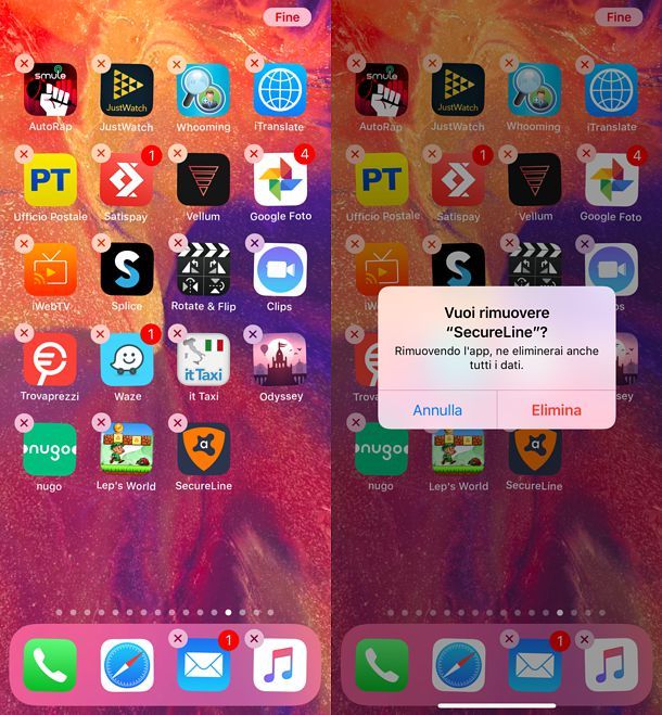 Disinstallare Avast da iOS