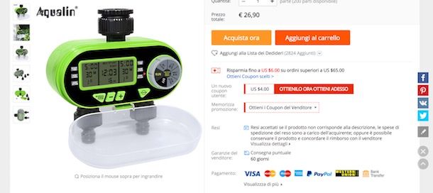 Pagare su AliExpress con PayPal