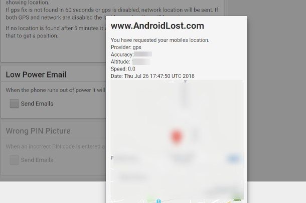 localizzare cellulare con gmail