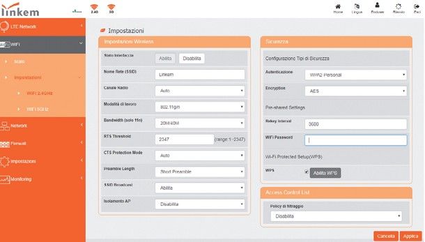 Come entrare nel modem Linkem