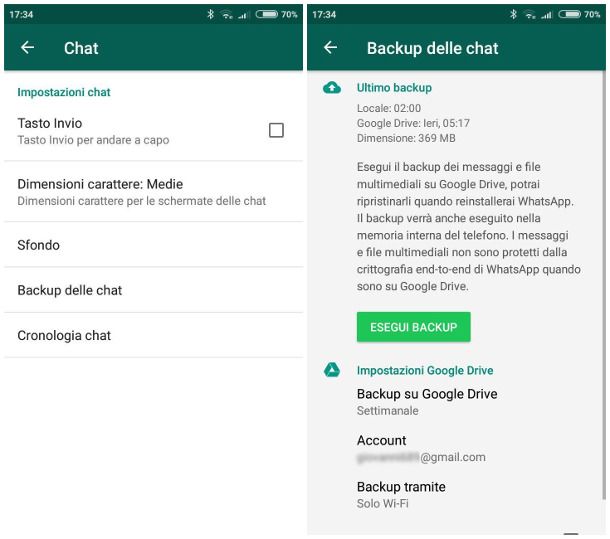 Come trasferire WhatsApp da un telefono all'altro