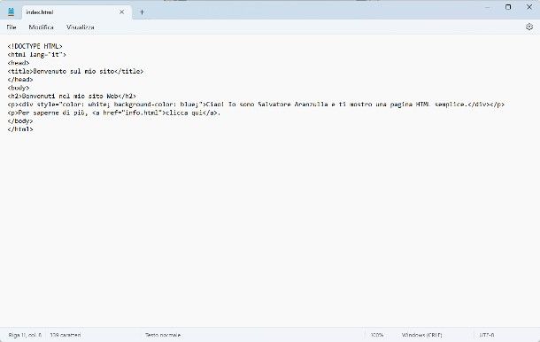 Come creare un sito Web HTML