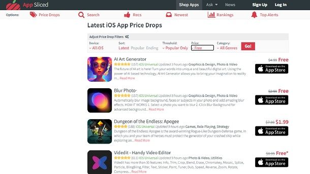Come scaricare app a pagamento gratis App Sliced