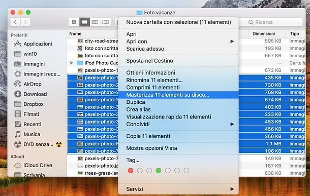 Come masterizzare con Mac