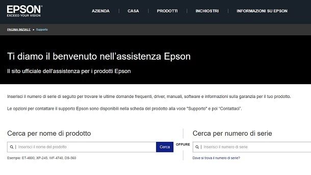 In caso di problemi Epson