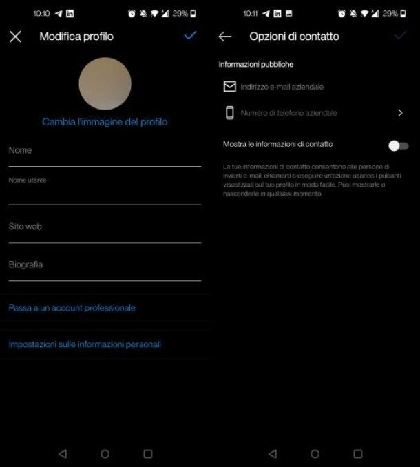 Come togliere il numero di telefono su Instagram