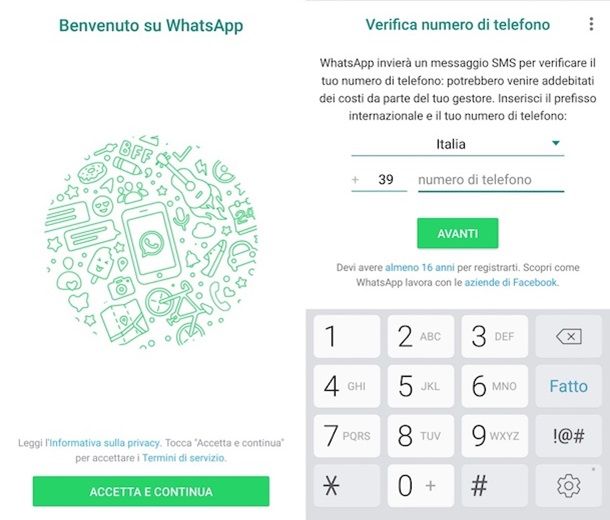 Iscrizione WhatsApp