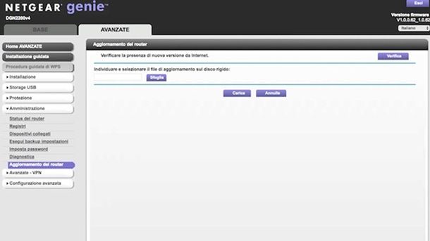 Gestione router Netgear