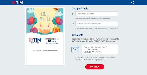 TIM Gift Card