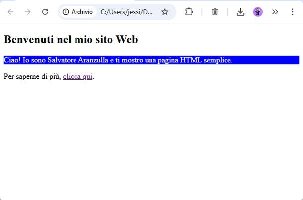 Come creare un sito Web HTML e CSS