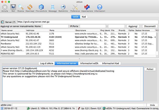 Come aggiornare i server di aMule