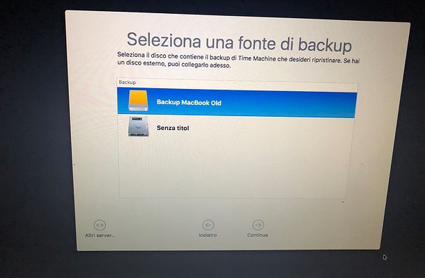 Come ripristinare macOS al giorno prima