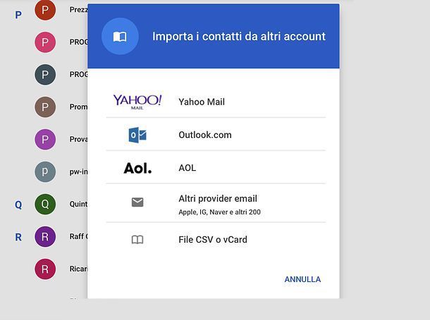 Come sincronizzare contatti iPhone con Gmail