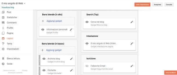 Come creare un blog gratis su Google - Layout