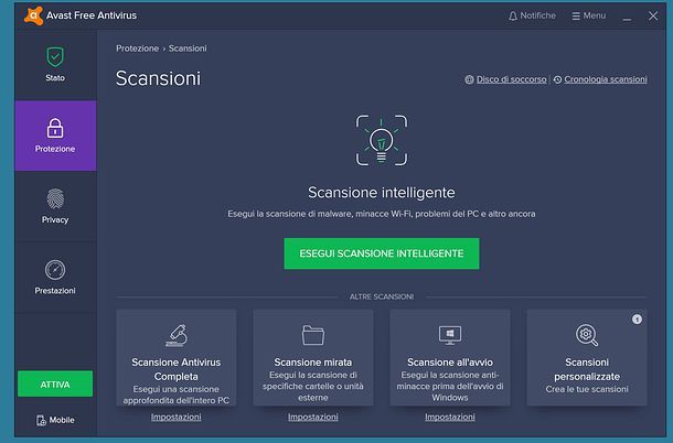Scansione Avast