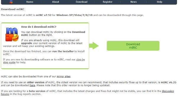 Come installare mIRC