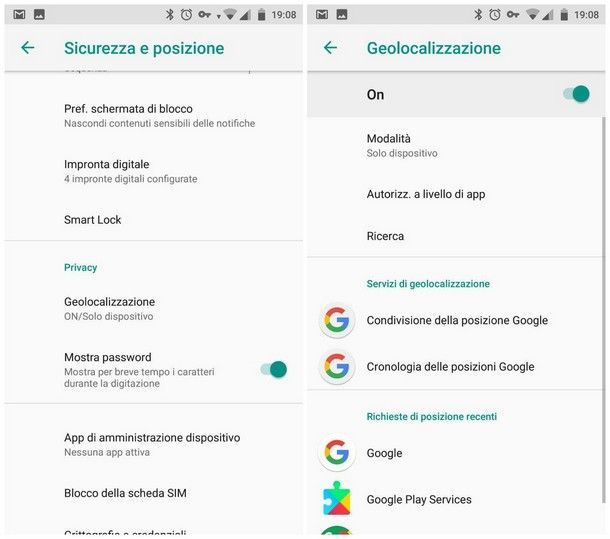 localizzare cellulare con gmail