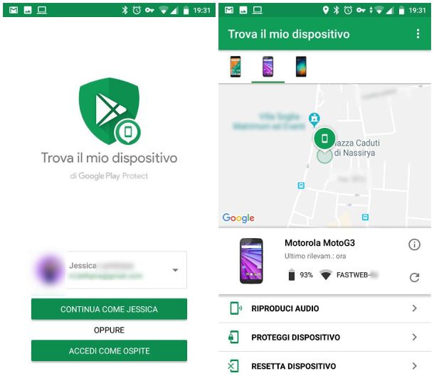 Trovare, bloccare o resettare un dispositivo Android smarrito