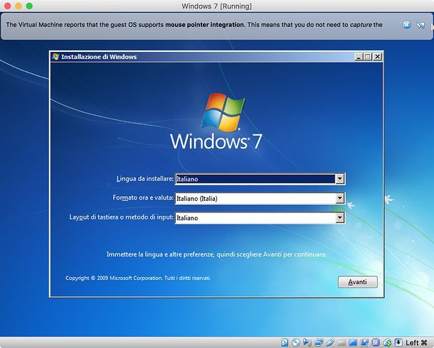 Installazione Windows in VirtualBox