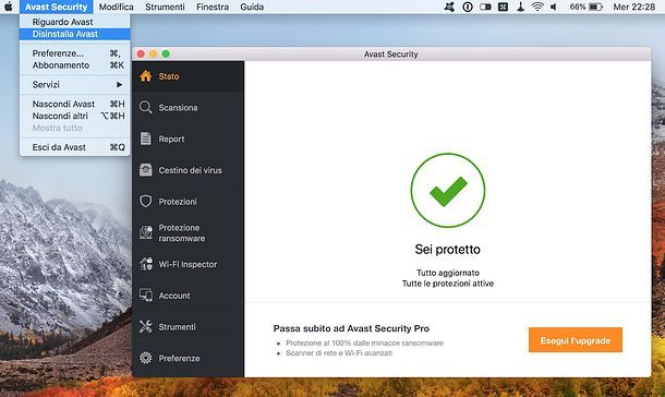 Disinstallare Avast Mac