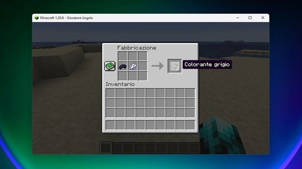 Colorante grigio Minecraft