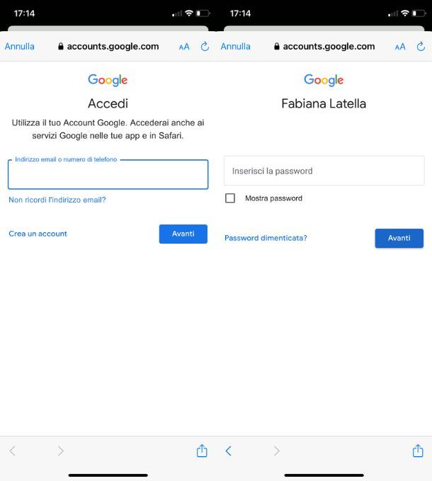 Accedere a Google Drive