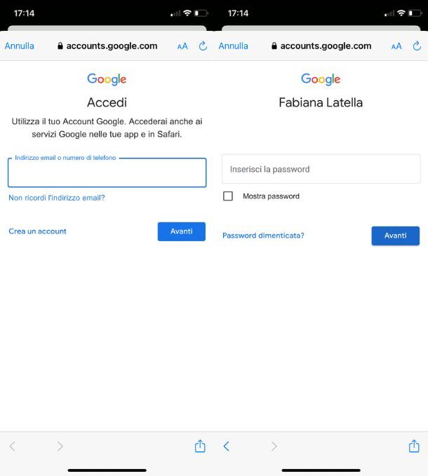 Accedere a Google Drive