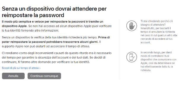 Operazioni preliminari: come scoprire ID Apple e password dimenticati