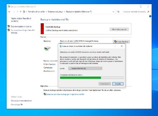 Come creare un CD di ripristino Windows 10