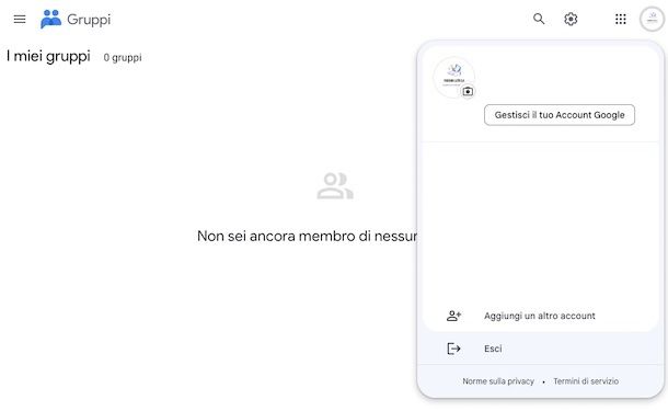  Accedere a Google Gruppi