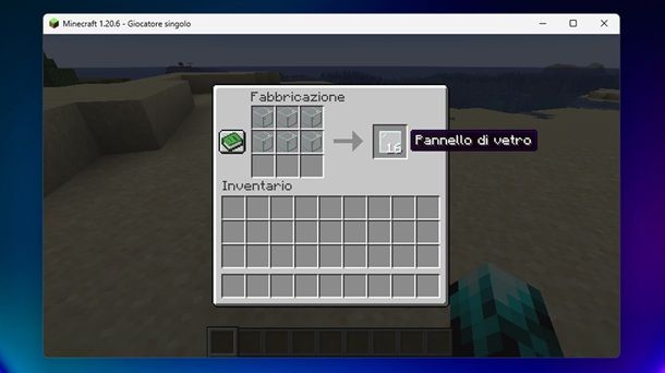 Pannello di vetro Minecraft