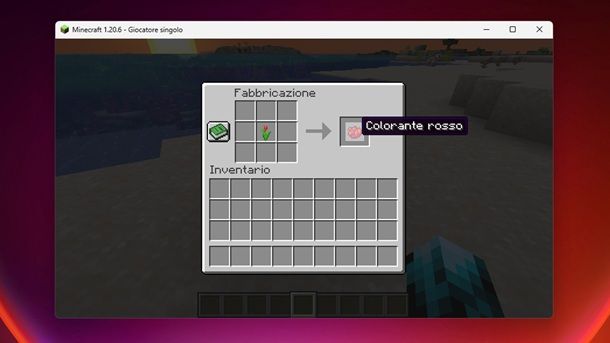 Colorante rosso Minecraft