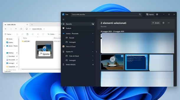 Come trasferire foto da PC a chiavetta USB