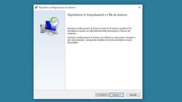 Ripristinare sistema Windows 10 velocizzare avvio