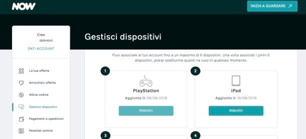 Gestione dispositivi NOW