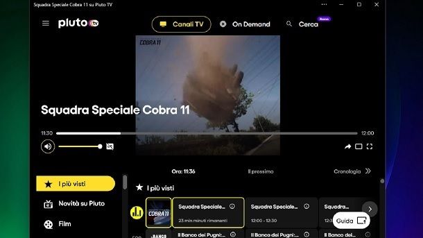 Download programma per vedere la TV sul PC gratis Pluto TV Windows