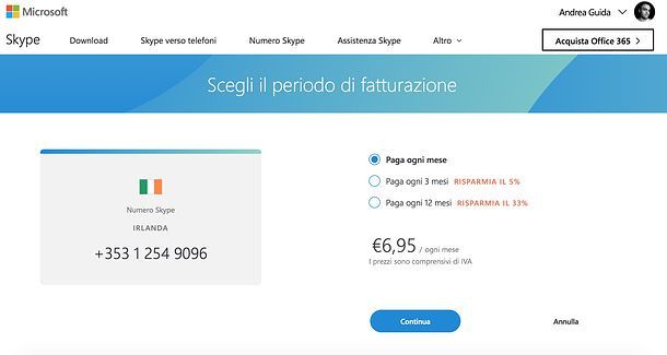 Come avere un numero Skype