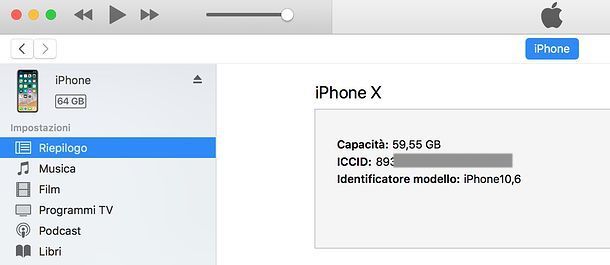 Come trovare il numero seriale della SIM da iTunes