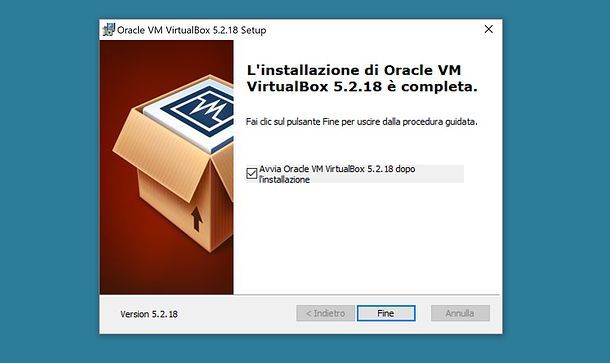 Installazione VirtualBox Windows