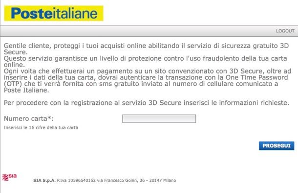 Come attivare 3D Secure