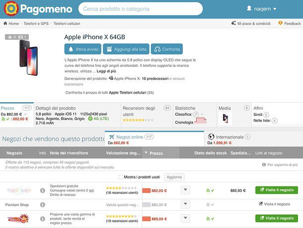 Confronto prezzi Pagomeno