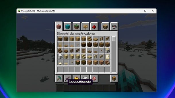Inventario Minecraft Creativa