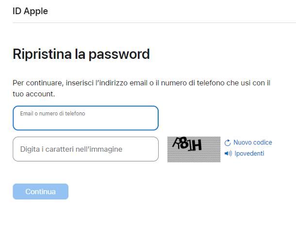 Operazioni preliminari: come scoprire ID Apple e password dimenticati