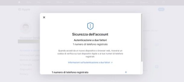 Autenticazione due fattori Apple ID