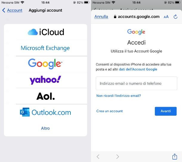 Creare account Google su iPhone/iPad