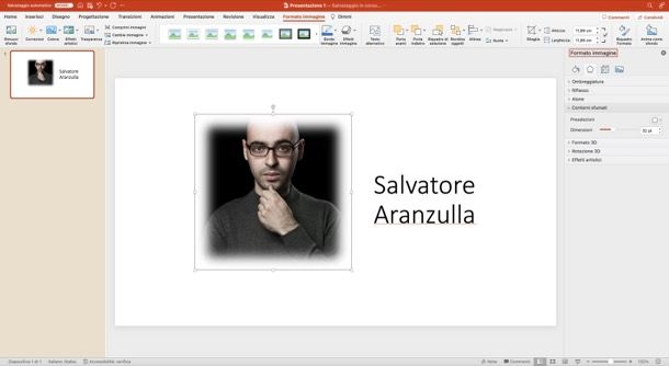 Contorni sfumati su PowerPoint