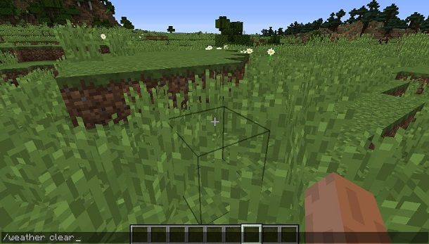 Come togliere la pioggia su Minecraft