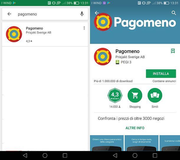 Pagomeno su Play Store