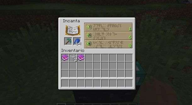 Incantare oggetti con tavolo incantesimi su Minecraft