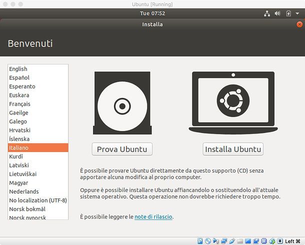 Installazione Ubuntu in VirtualBox